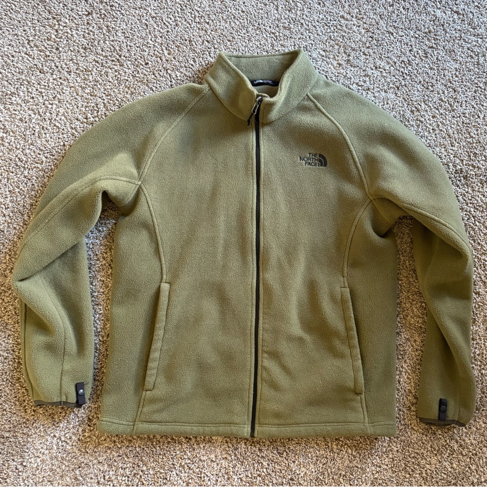 Men’s North Face Khaki Fleece Jacket L